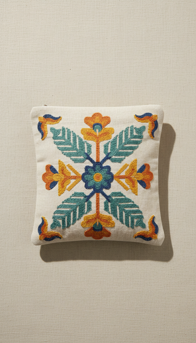 Embroidered Indonesian Welcome Pouch